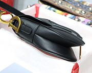 Dior Oblique Calfskin leather Saddle Large Bag in Black - 3