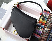 Dior Oblique Calfskin leather Saddle Large Bag in Black - 5