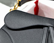 Dior Oblique Calfskin leather Saddle Large Bag in Black - 6