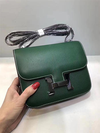 Hermes epsom leather constance Bag in Green