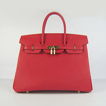 Hermes original togo leather birkin 30cm bag in Red