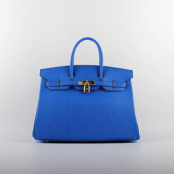 Hermes original togo leather birkin 30cm bag in Royal Blue