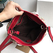 Burberry Original Check Tote Handbag in Red - 6