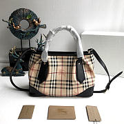Burberry Original Check Tote Handbag in Black - 6