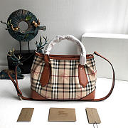 Burberry Original Check Tote Handbag in Brown - 1