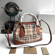 Burberry Original Check Tote Handbag in Brown - 3