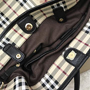 Burberry Original Check Tote Handbag with Black - 5