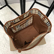 Burberry Original Check Tote Handbag with Khaki - 6