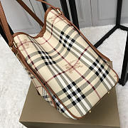 Burberry Original Check Tote Handbag with Khaki - 2