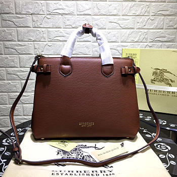 Burberry Classic Leather Tote Bag with Brown