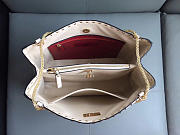 Valentino original lambskin spike tote bag in White - 6