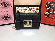 Gucci Padlock small Signature shoulder Leather bag black 409487 - 6