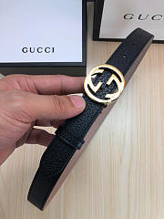 Gucci Belt Black Gold Hardware - 6