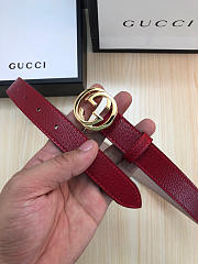 Gucci Belt Red Gold Hardware - 2