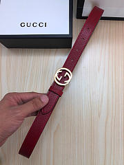 Gucci Belt Red Gold Hardware - 3
