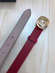 Gucci Belt Red Gold Hardware - 5