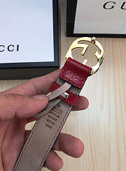Gucci Belt Red Gold Hardware - 6
