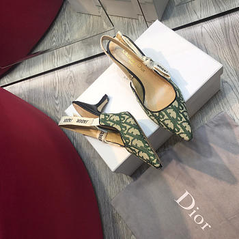 Dior Green Mid Heel shoes 6.5cm