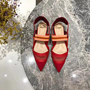 Fendi Slingbacks Red Flat-soled Shoes - 6