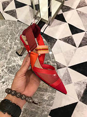 Fendi Slingbacks Red Mid Heel Shoes 5cm - 6