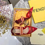 Fendi Slingbacks Red High Heel Shoes 8cm - 4