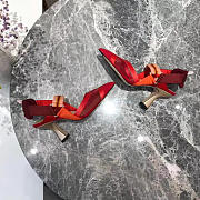 Fendi Slingbacks Red High Heel Shoes 8cm - 5