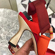 Fendi Slingbacks Red High Heel Shoes 8cm - 2