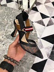 Fendi Slingbacks Black Brown High Heel Shoes 8cm - 5