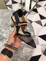Fendi Slingbacks Black Brown Mid Heel Shoes 5cm - 6