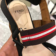 Fendi Slingbacks Black Brown Flat-soled Shoes - 3