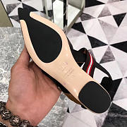 Fendi Slingbacks Black Brown Flat-soled Shoes - 4