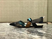 Fendi Slingbacks Blue Black Flat-soled Shoes - 1