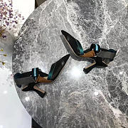 Fendi Slingbacks Blue Black High Heel Shoes 8cm - 5