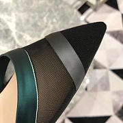 Fendi Slingbacks Blue Black Mid Heel Shoes 5cm - 2