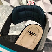 Fendi Slingbacks Blue Black Mid Heel Shoes 5cm - 3