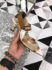 Fendi Slingbacks White Mid Heel Shoes 5cm - 3