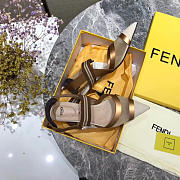 Fendi Slingbacks White Mid Heel Shoes 5cm - 5