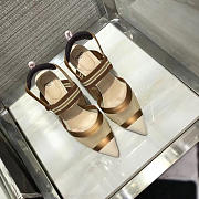 Fendi Slingbacks White High Heel Shoes 8cm - 6