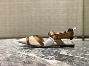 Fendi Slingbacks White Flat-soled Shoes - 1