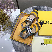 Fendi Slingbacks Yellow Green Flat-soled Shoes - 5
