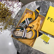 Fendi Slingbacks Yellow Green Mid Heel Shoes 5cm - 4
