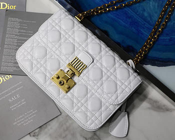 Dior Addict Lambskin retro chain White bag