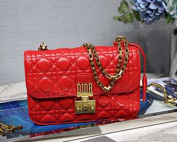 Dior Addict Lambskin retro chain Red bag