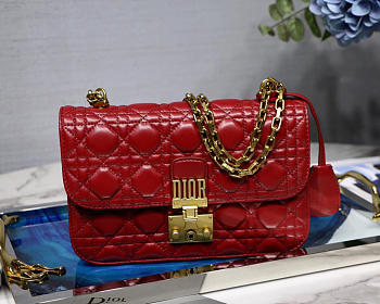 Dior Addict Lambskin retro chain Wine Red bag