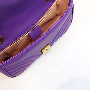 Gucci Marmont Mini Matelassé Shoulder Bag Purple 23cm 446744 Bagsaa - 6