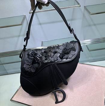 Dior Saddle rose des vents bag M0446 Black