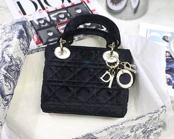 Lady Dior Mini Bag 17cm Black