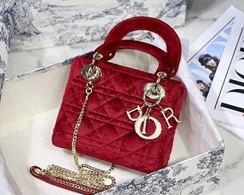 Lady Dior Mini Bag 17cm Red