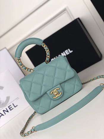 Chanel Small Flap Bag Lambskin Blue 20cm