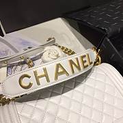 Chanel Leboy Bag Lambskin White 25cm - 2